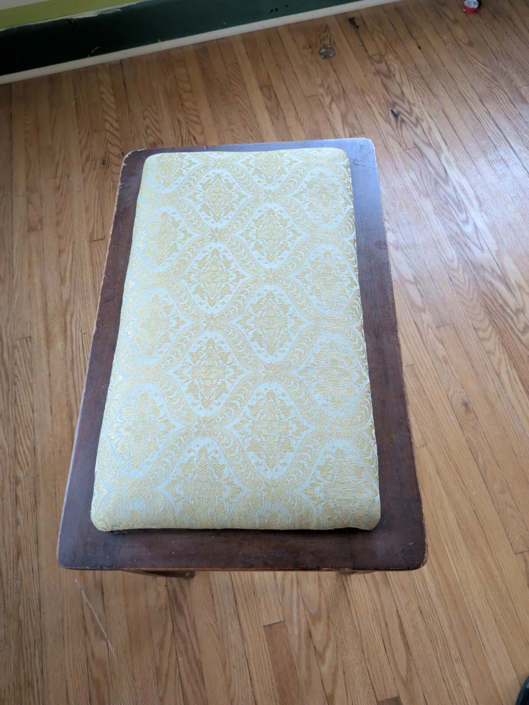 Vintage Padded Wood Piano Bench - photo 2