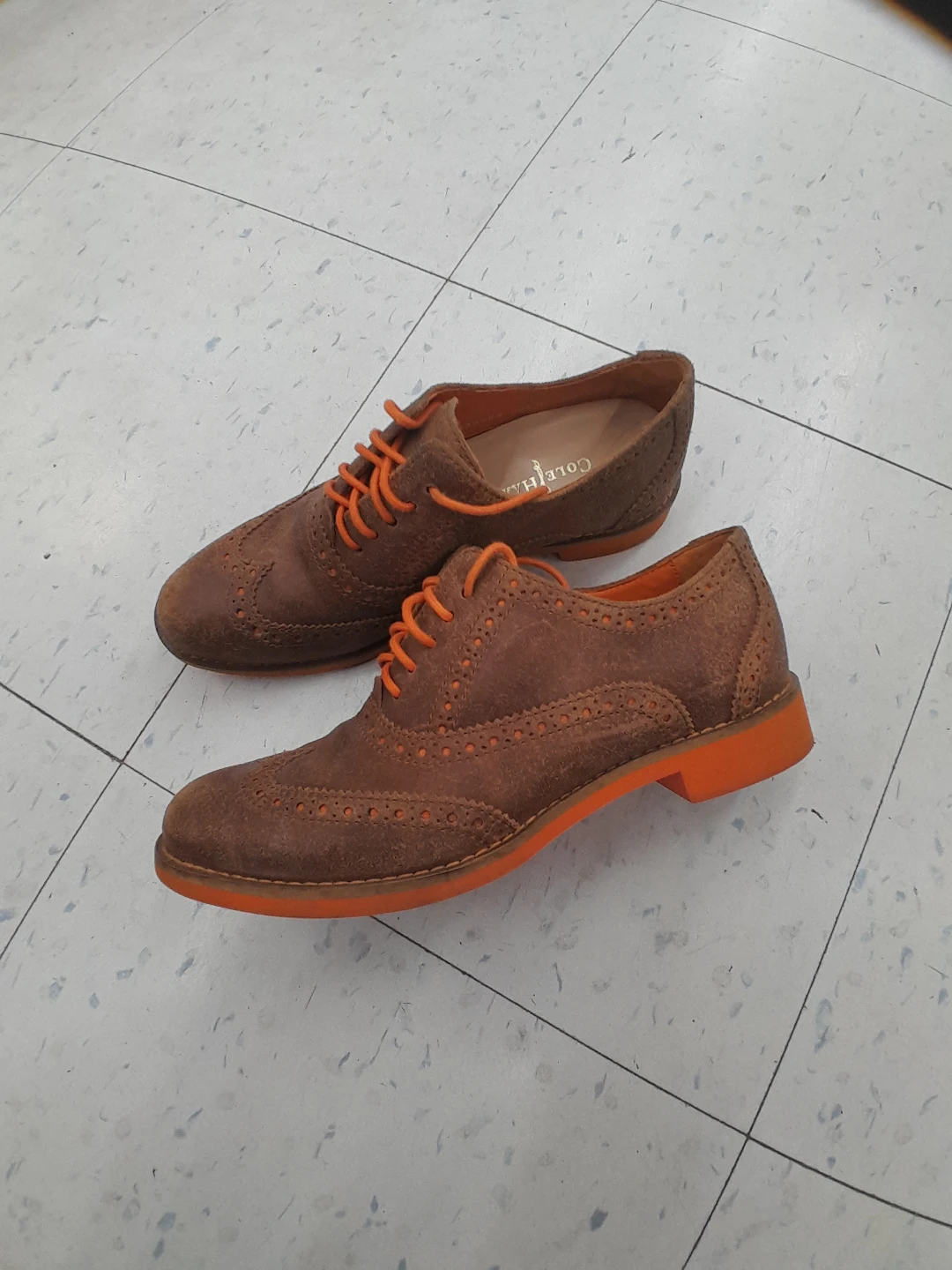 Cole Haan Suede Wingtip Shoes For Boys/Teens Size 5