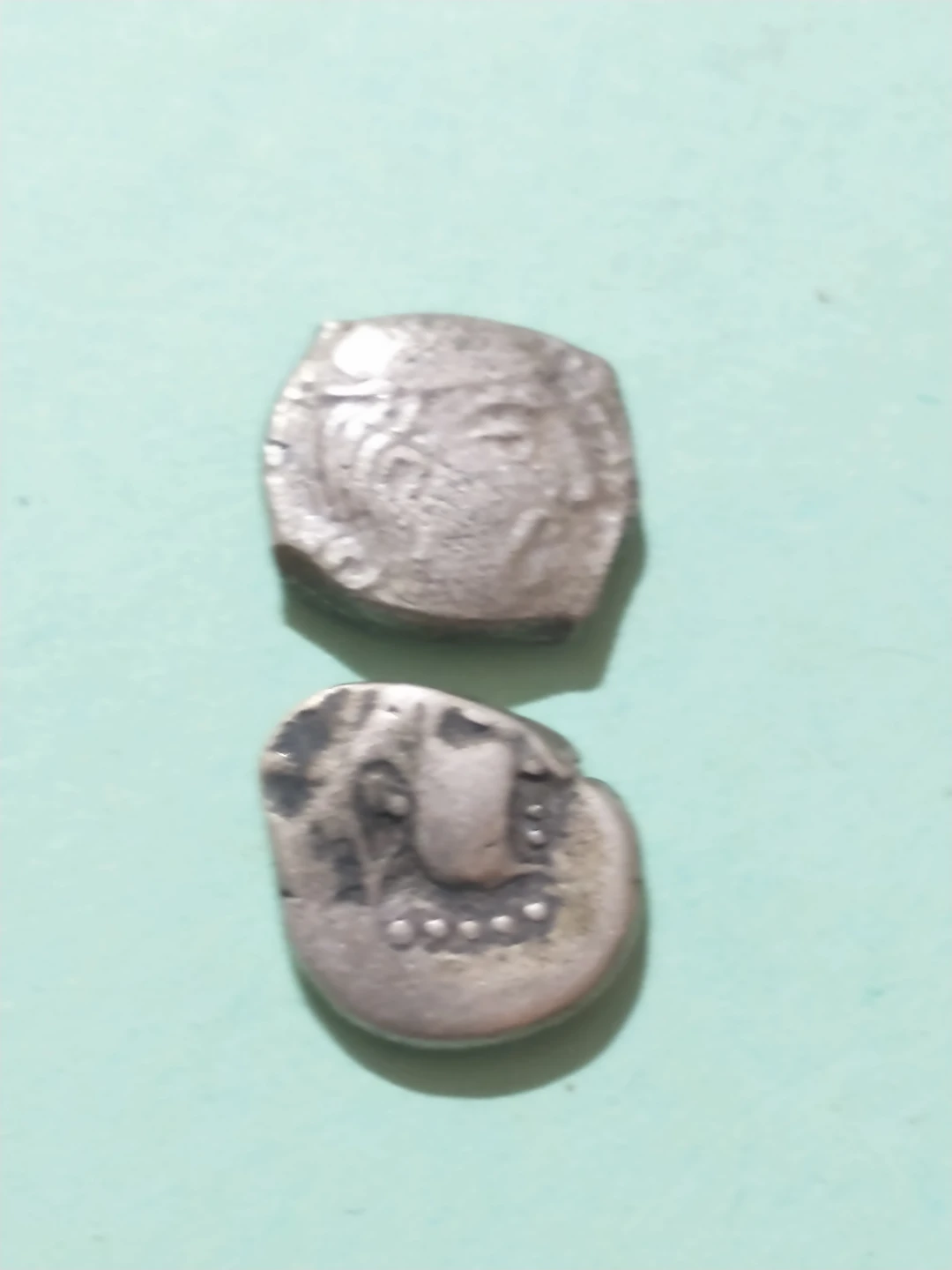 476-767 AD Maitraka Empire Ancient Silver Coins - photo 3