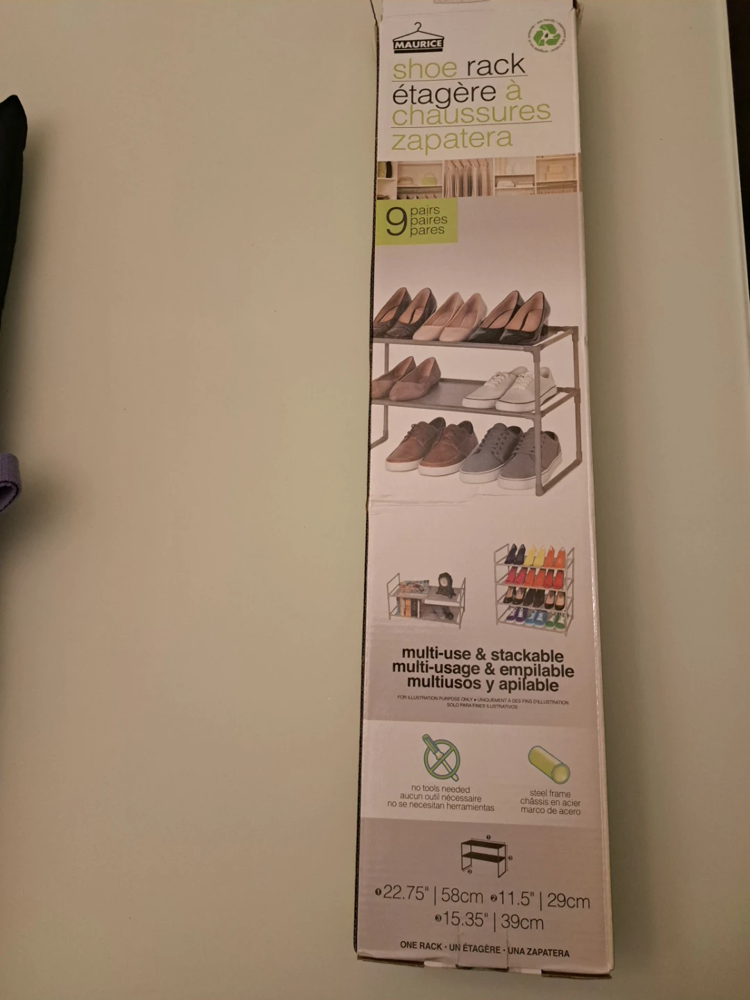 9-Pair Stackable Shoe Rack