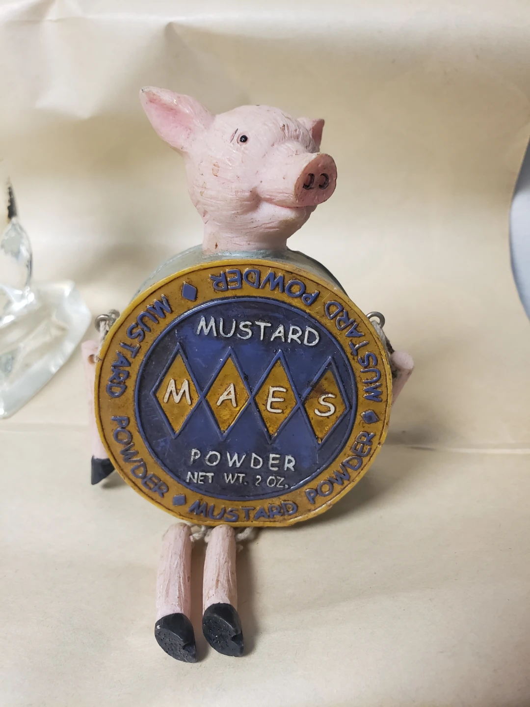 Vintage Maes Mustard Powder Pig Figurine