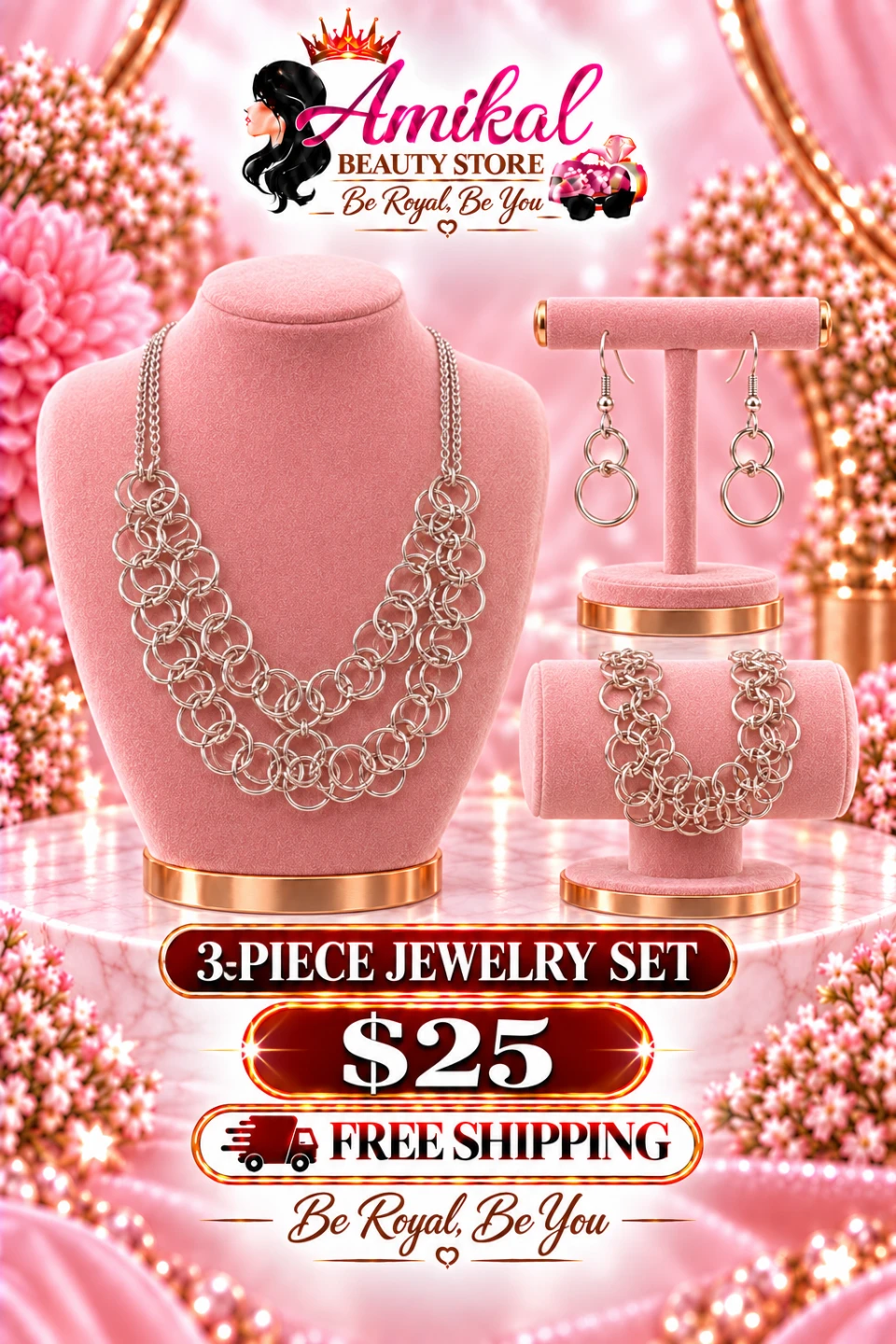 Amikal 3-Piece Jewelry Set