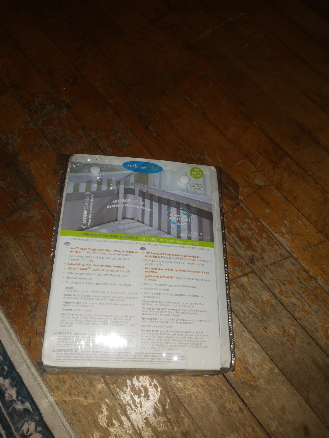 AirFlow Baby Mesh Crib Liner – Breathable / Fits Most Cribs