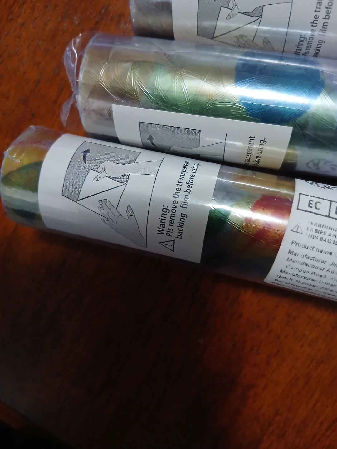 3 Rolls of Stained Glass Window Film - photo 2