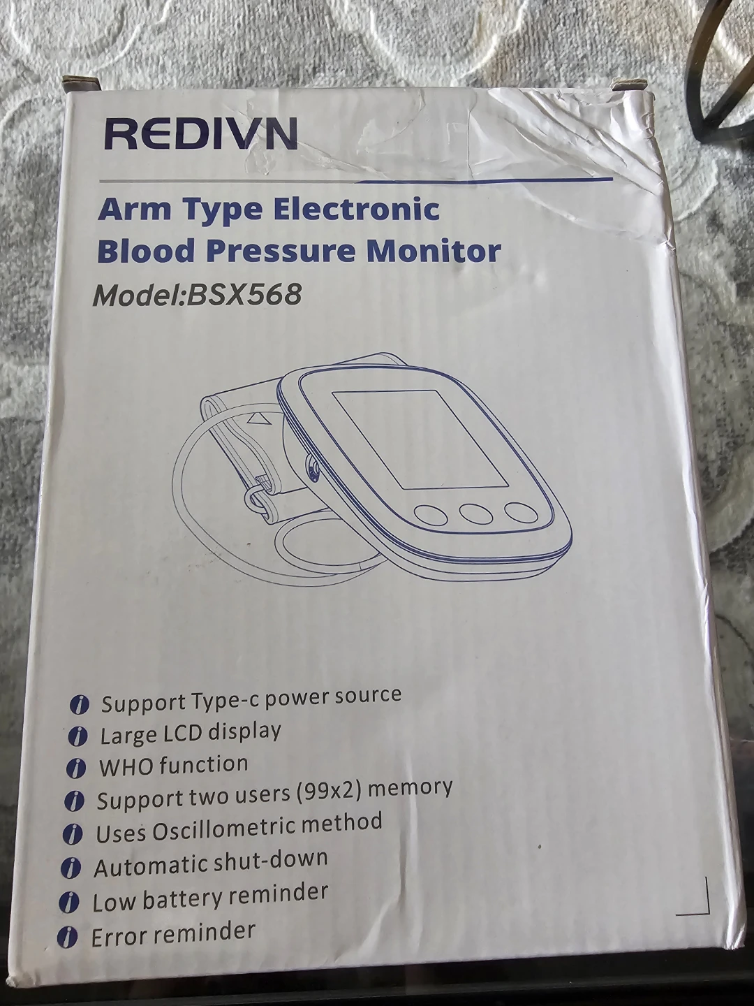 REDIVN Electronic Blood Pressure Monitor BSX568