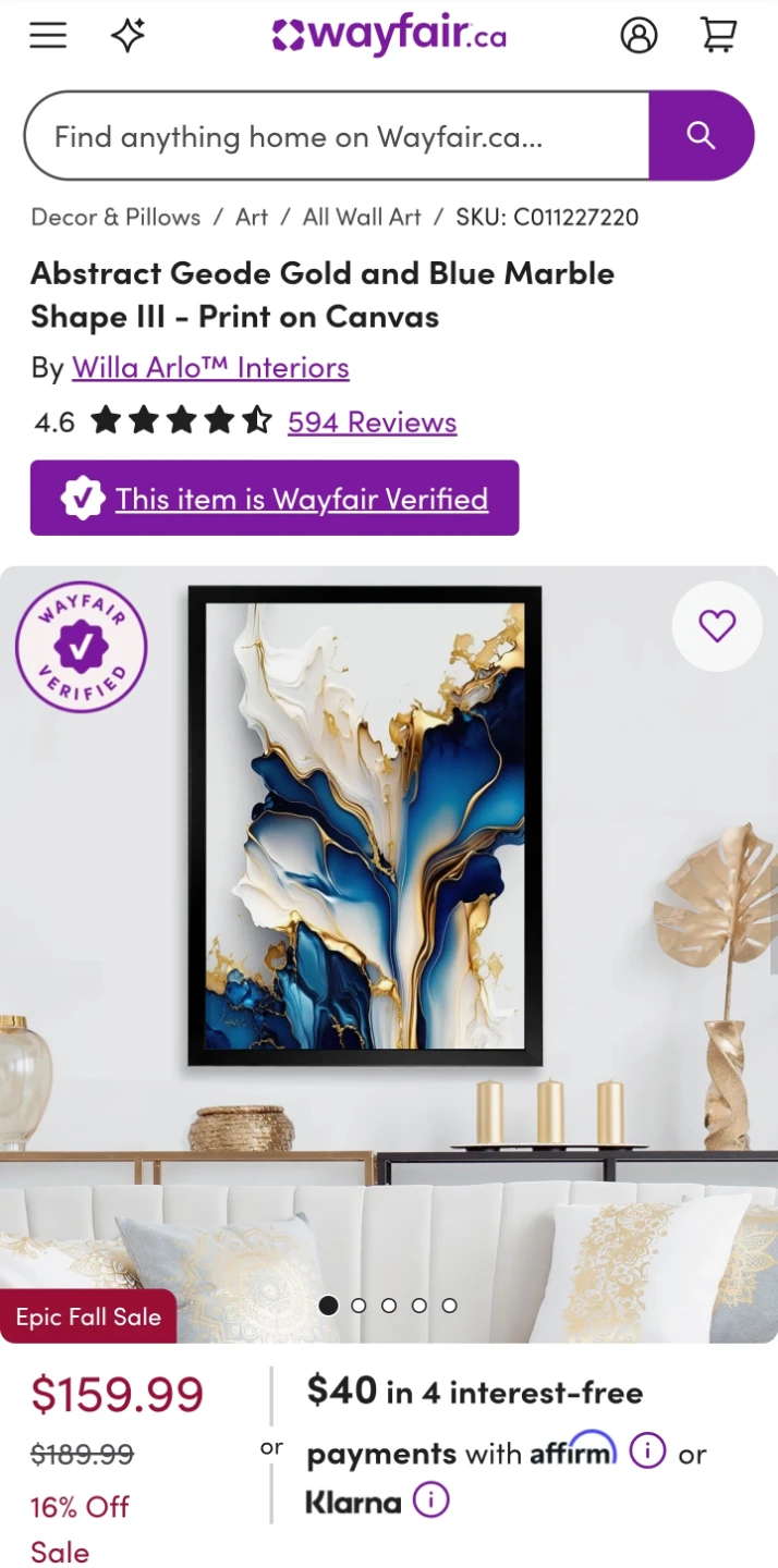 Abstract Canvas Black Frame - photo 4