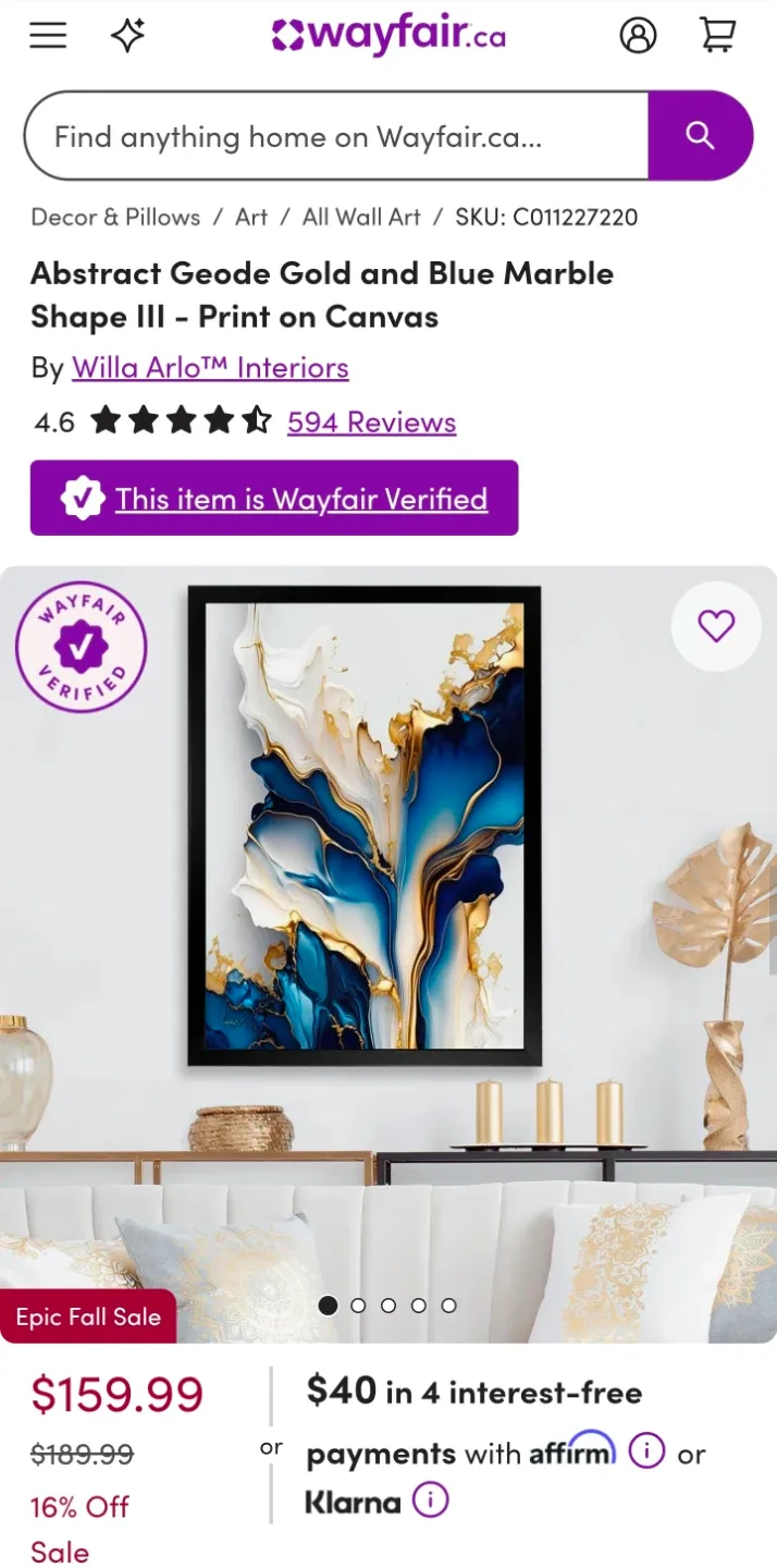 Abstract Canvas Black Frame - photo 4