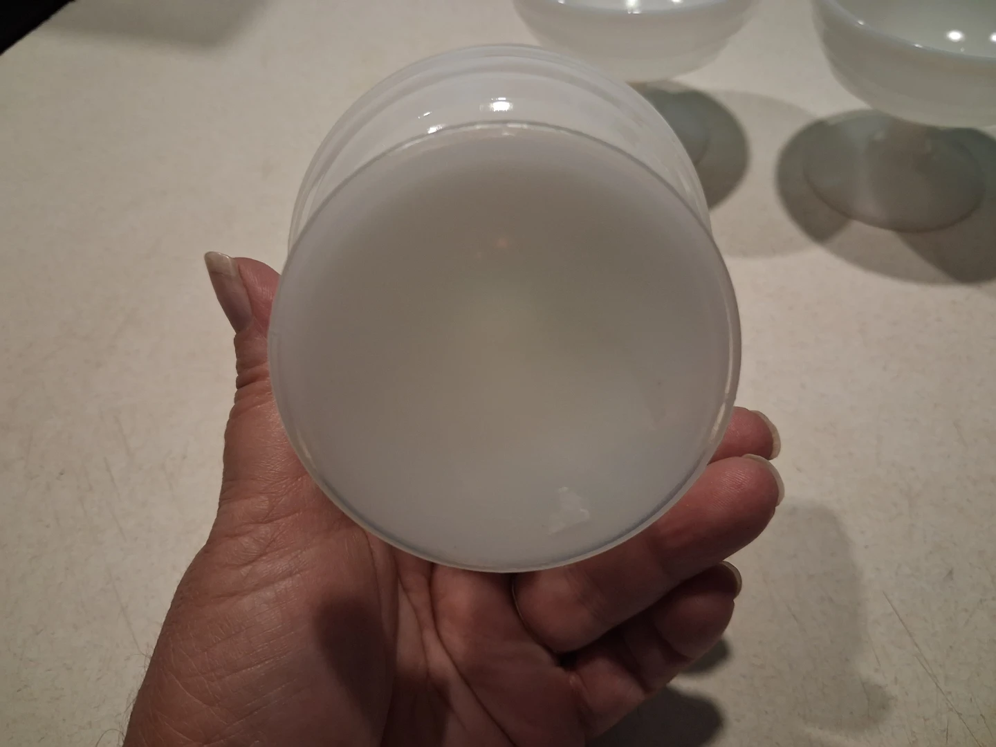 Vintage Hazel Atlas White Platonite Sherbert dishes - photo 5