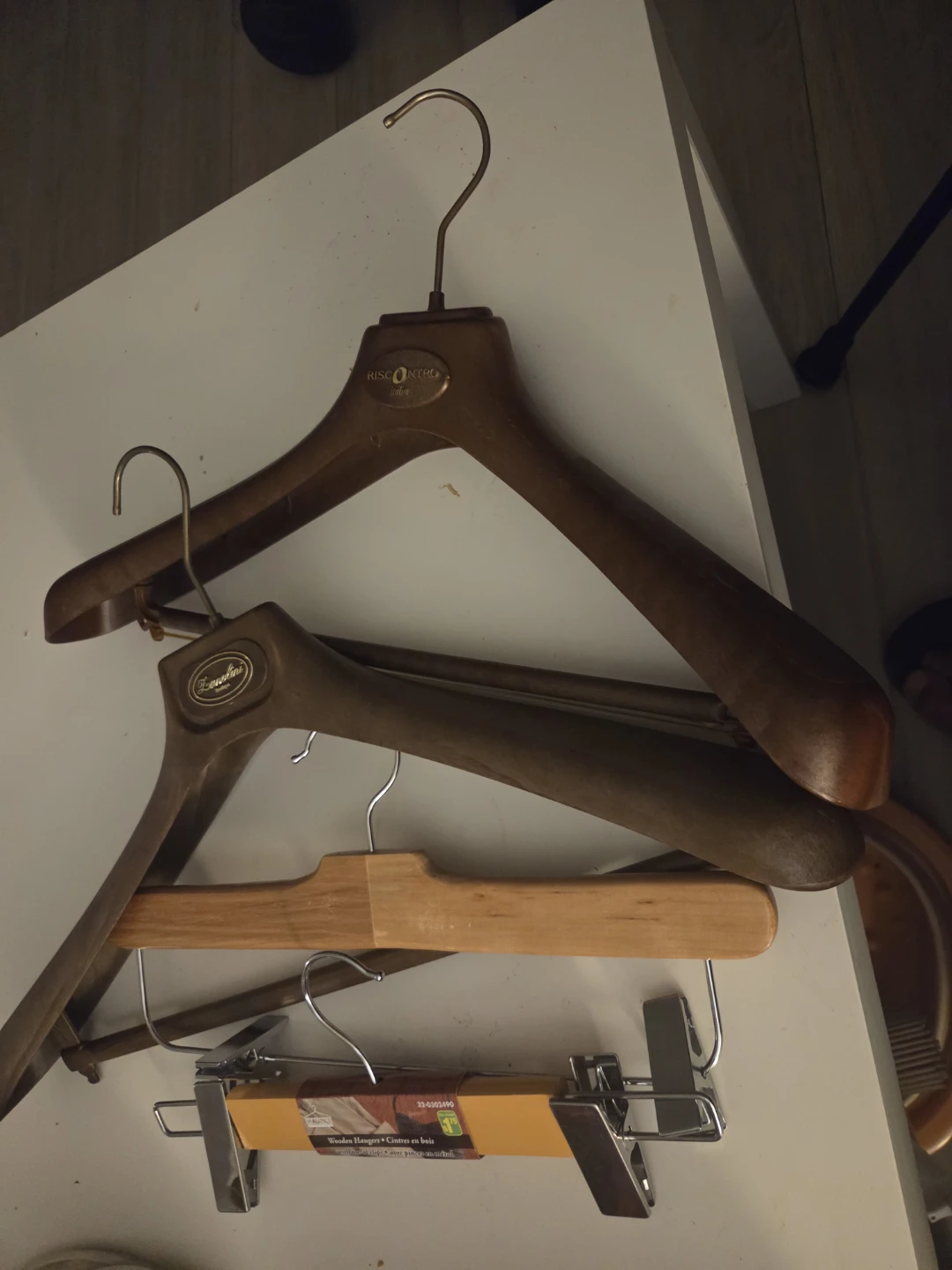 Assorted Wooden Clothing Hangers
