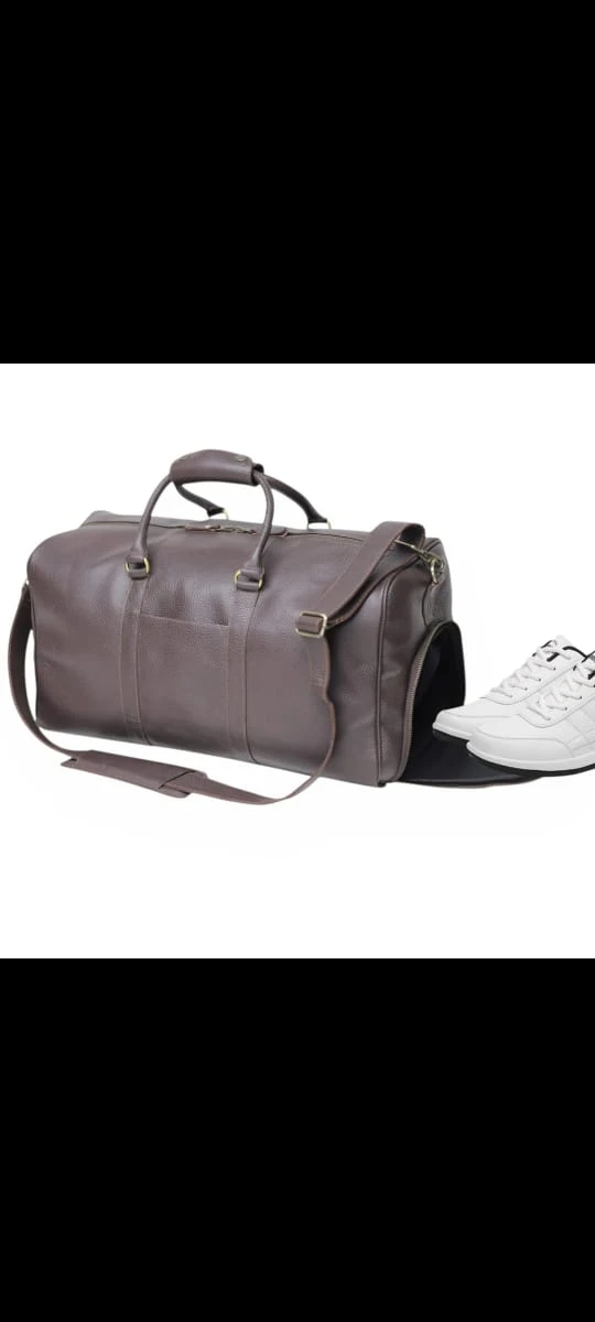 Genuine Leather Travel Duffel Bag