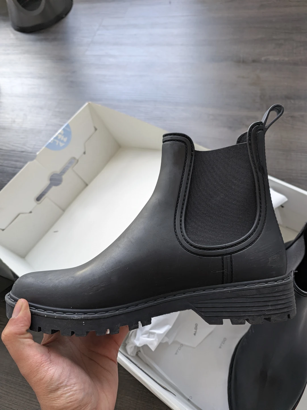 ALDO Black Chelsea Rain Boots - photo 2