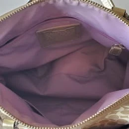 Authentic Coach Signature Canvas Medium Satchel Bag - Gold/Beige - photo 4