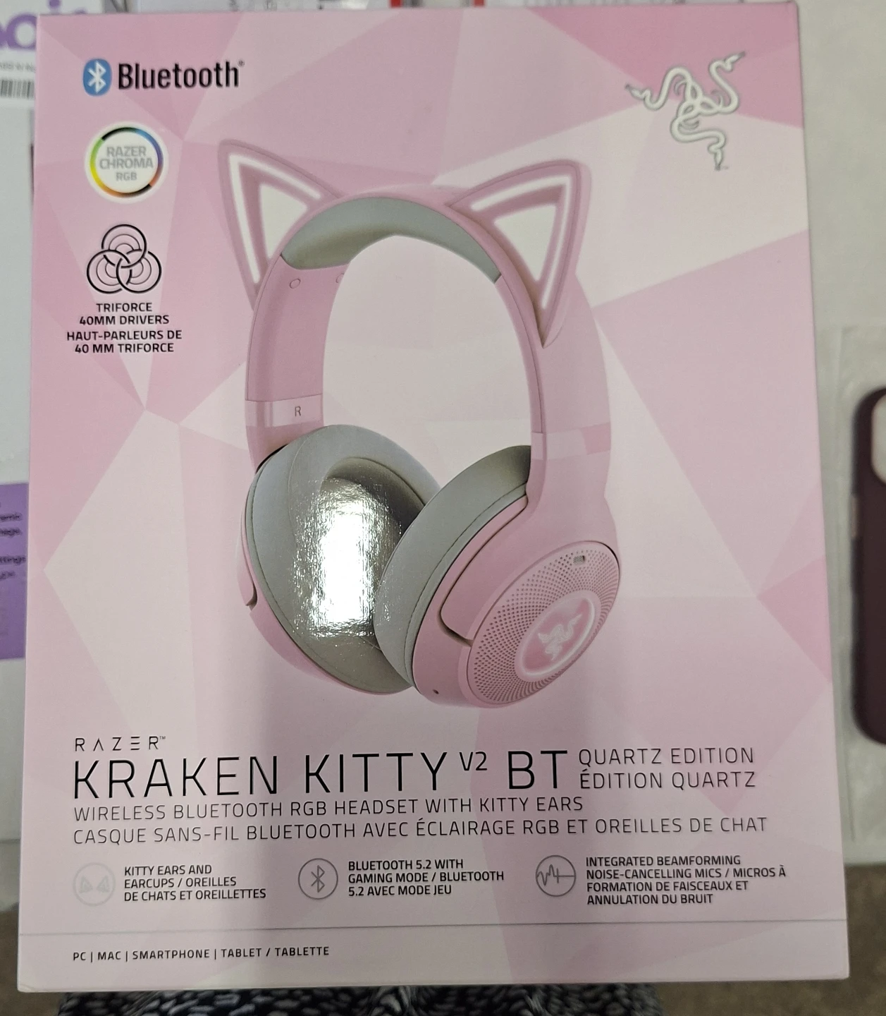 Razer Kraken Kitty V2 BT Quartz Edition Headset