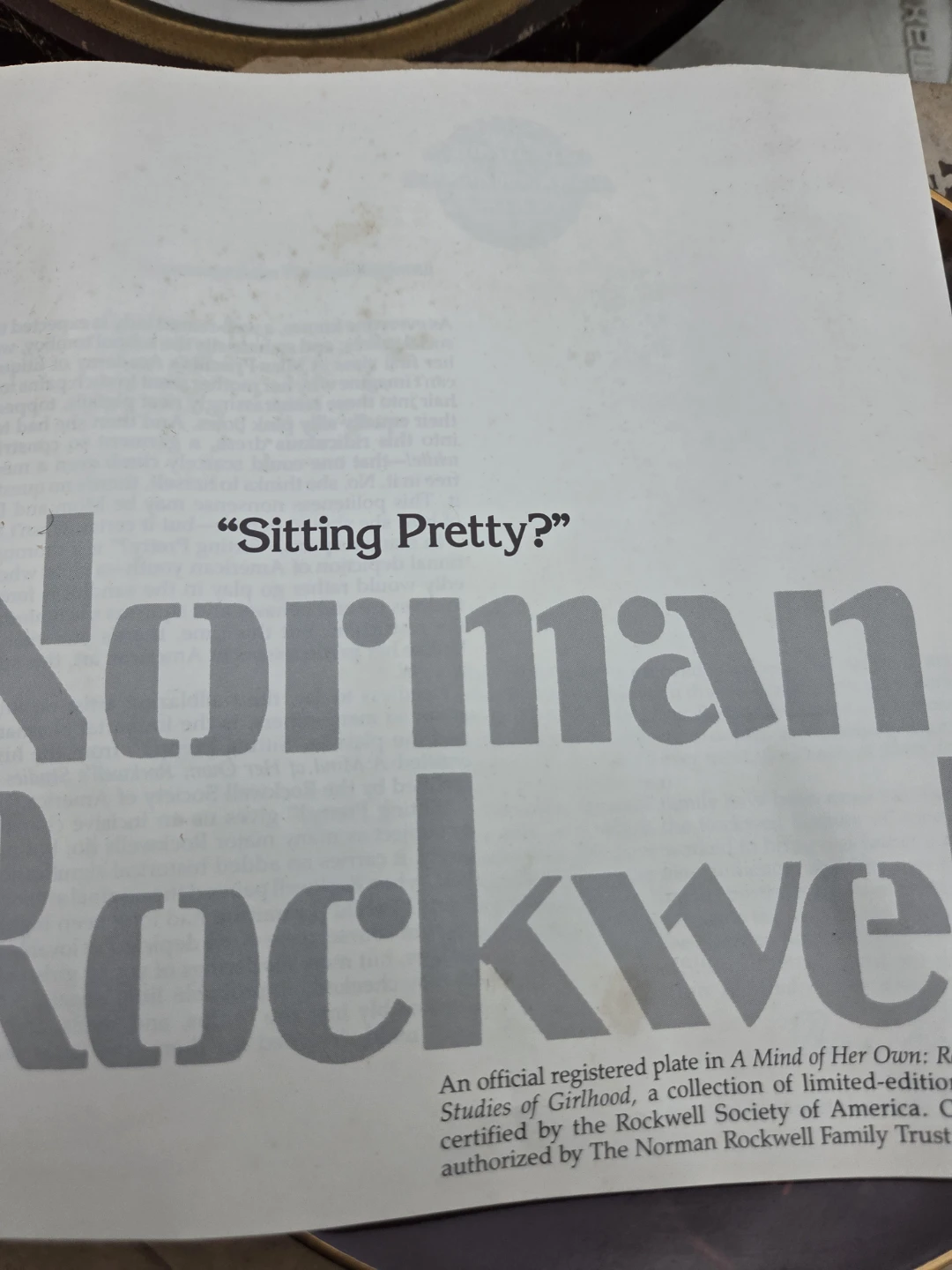 Norman Rockwell Sitting Pretty Collector Plate - photo 4