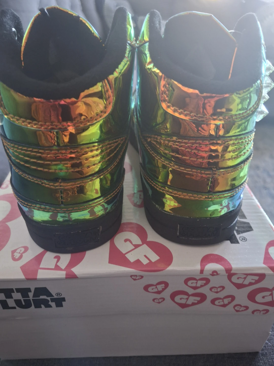 Gotta Flurt Iridescent High-Top Sneakers 🏈 - photo 3