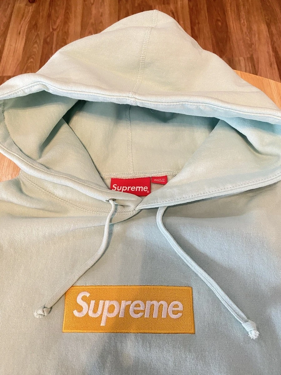 Ice Blue Supreme Box Logo Hoodie