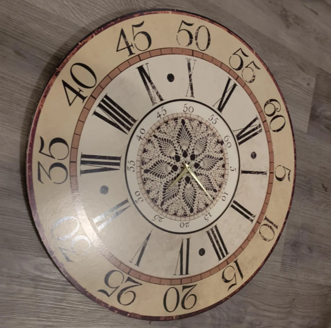 Large Round Vintage Style Wall Clock
