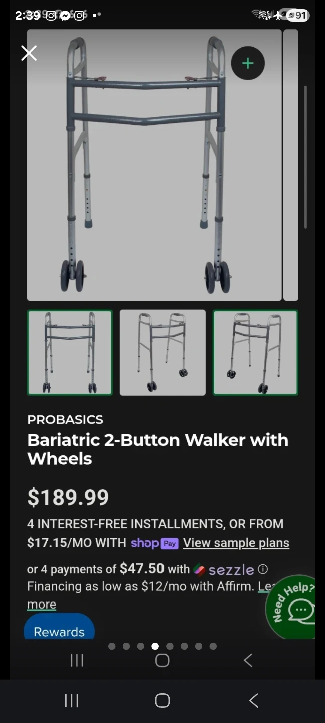 Guardian  xwide Folding Walker With Wheels brand new - photo 4
