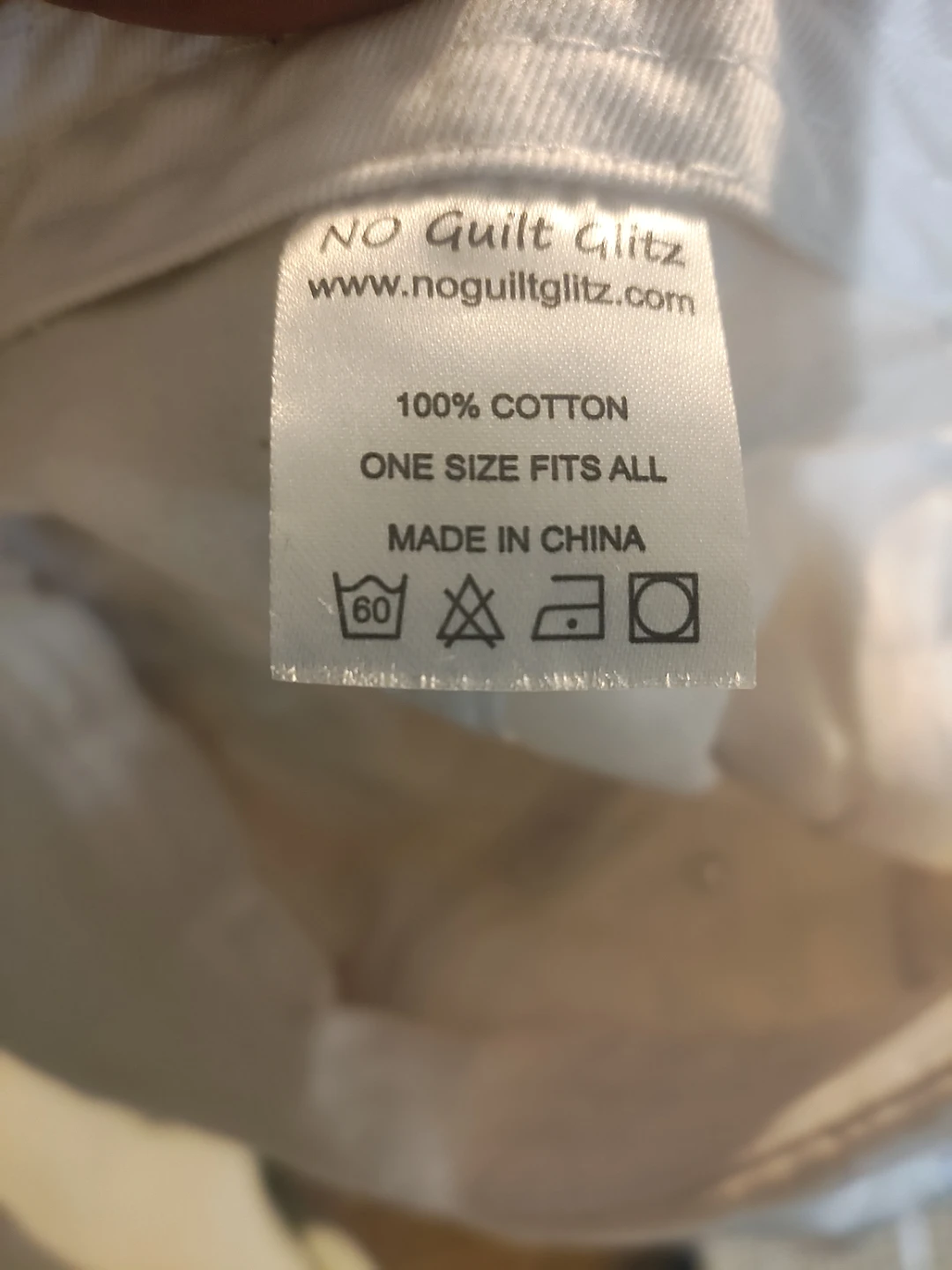 No Guilt Glitz Faith Baseball Cap women or men new white - photo 3