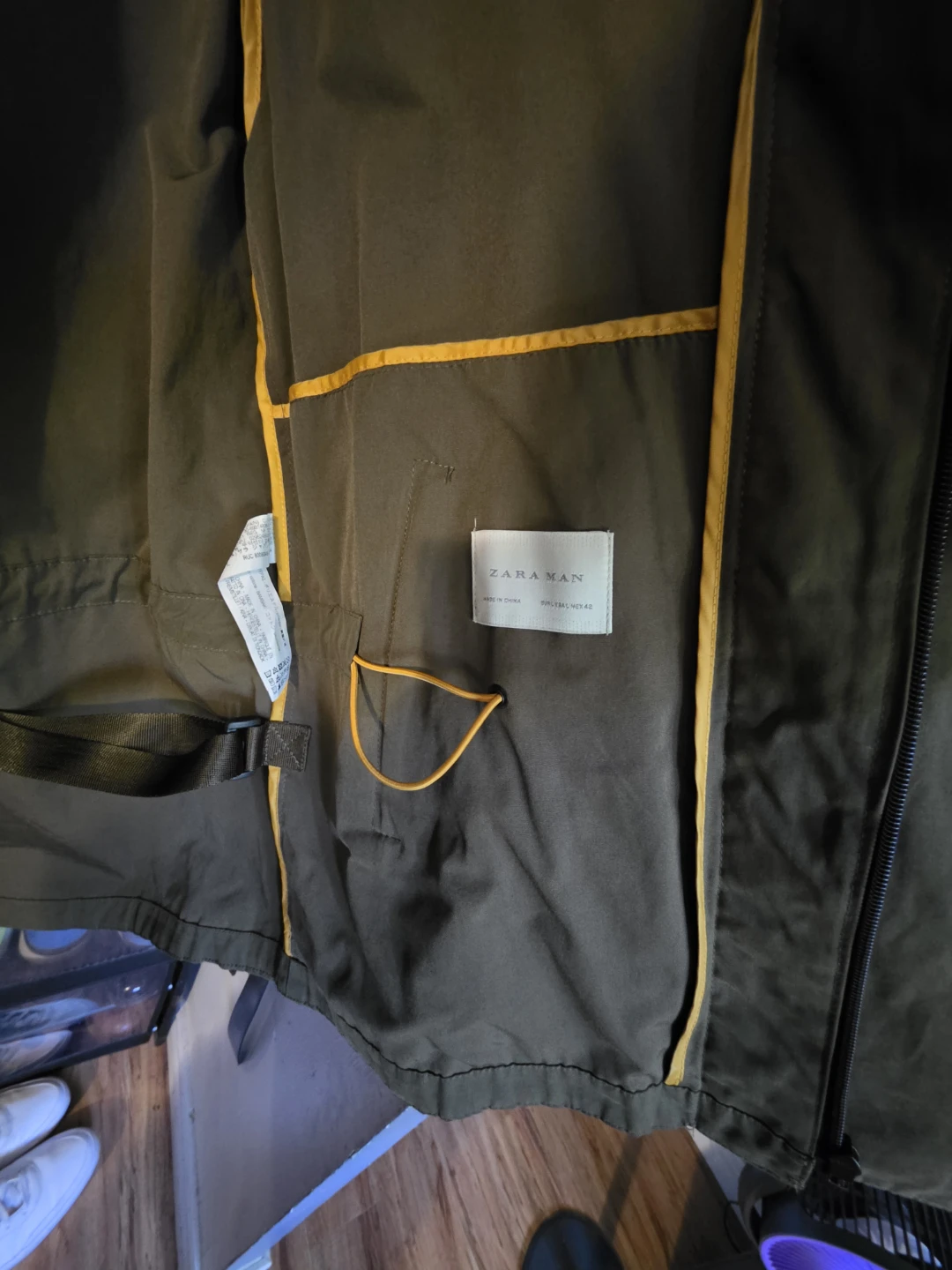 Zara Man Olive Green Hooded Jacket - photo 4