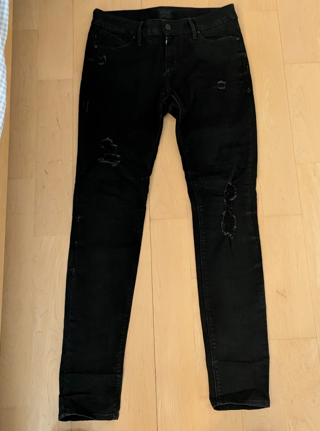 RtA Black Distressed Denim Jeans