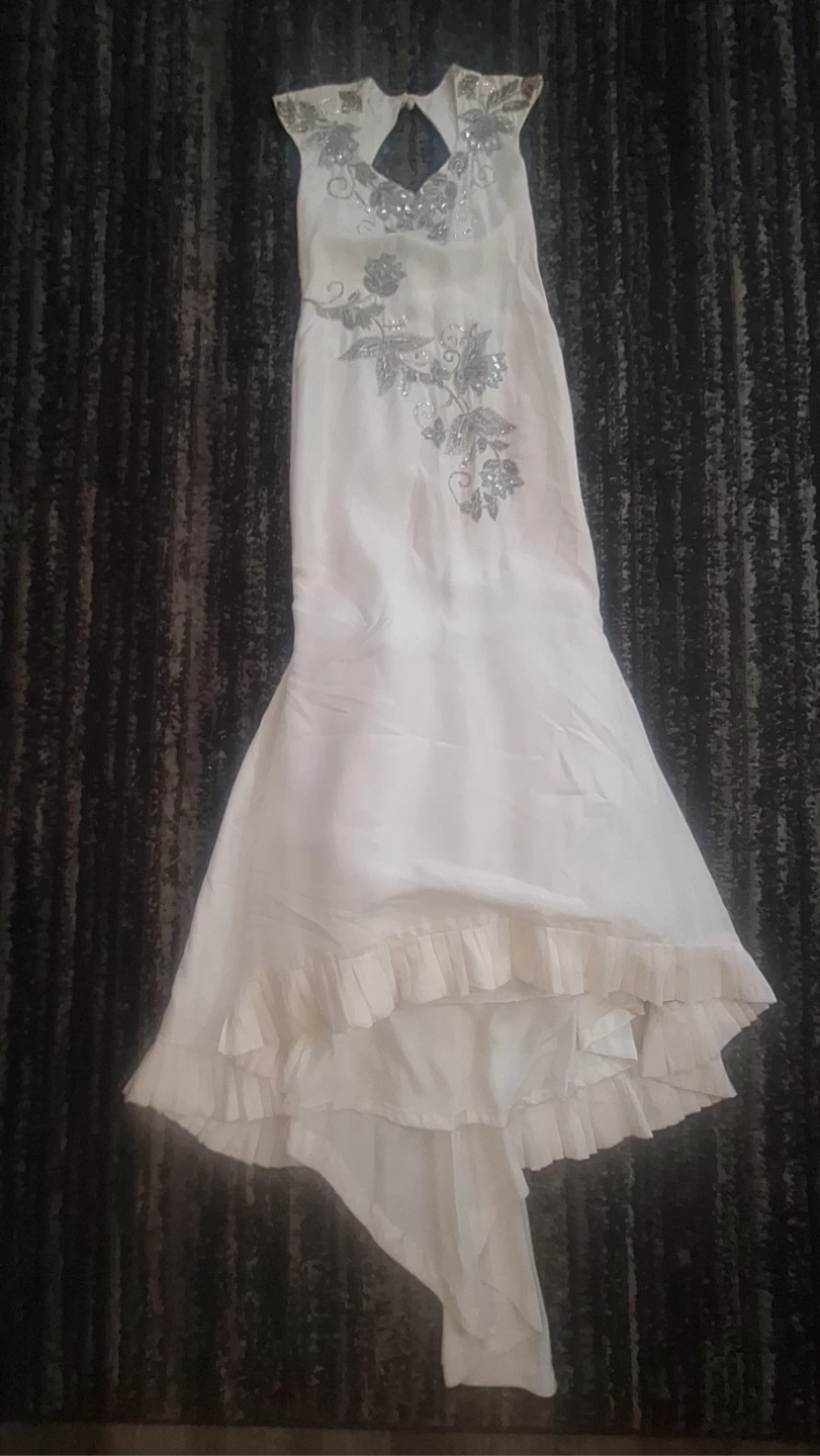 White Beaded Wedding Dress/Formal Gown - photo 2