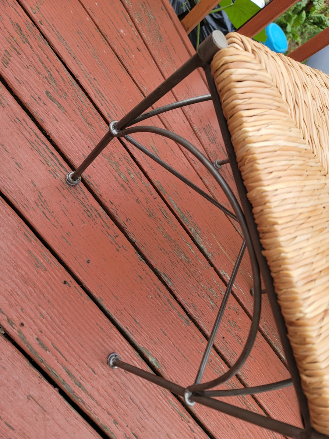 Metal and Woven Rattan Chair - photo 4