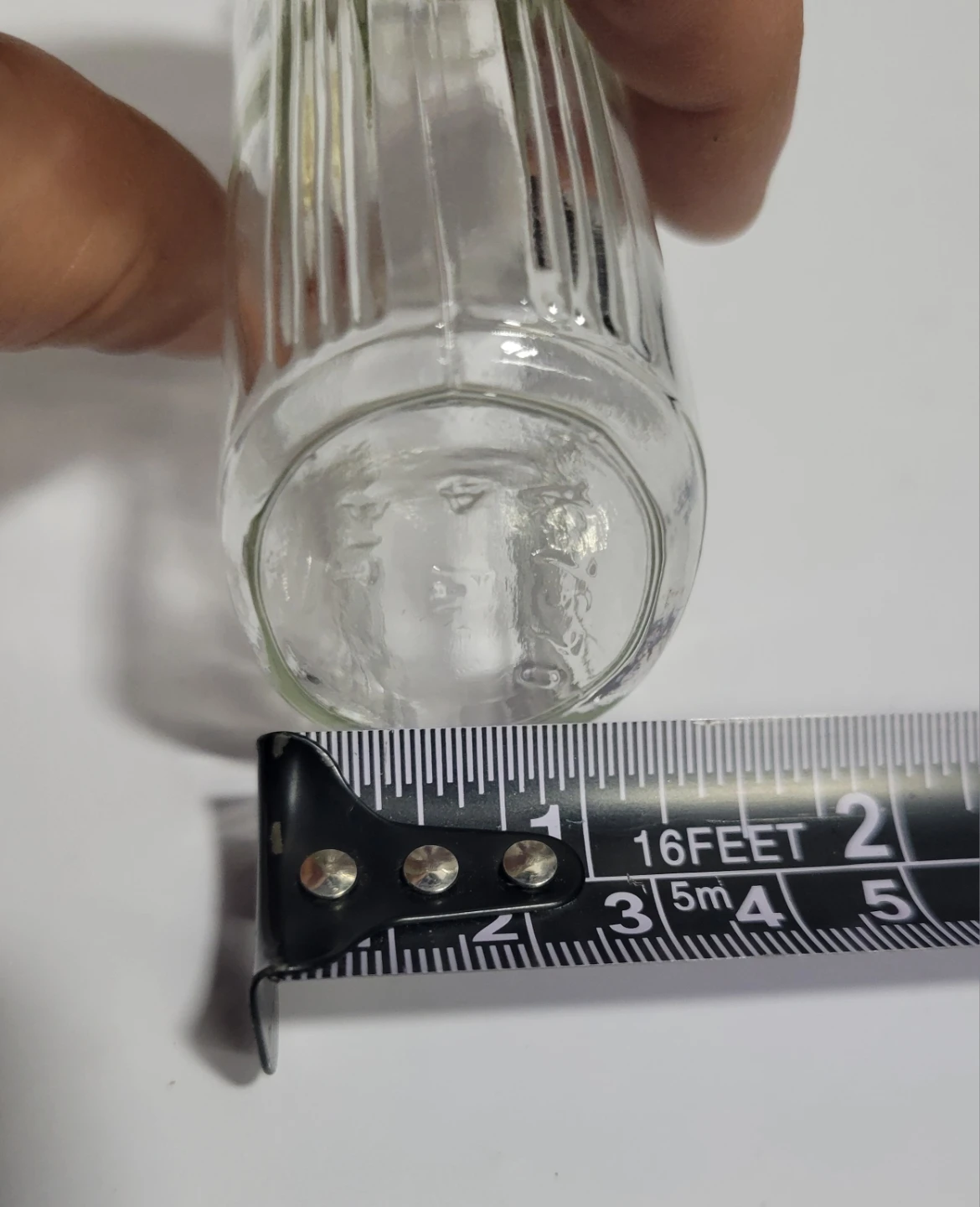 Small Clear Glass Bottle with Cork Stopper - photo 4