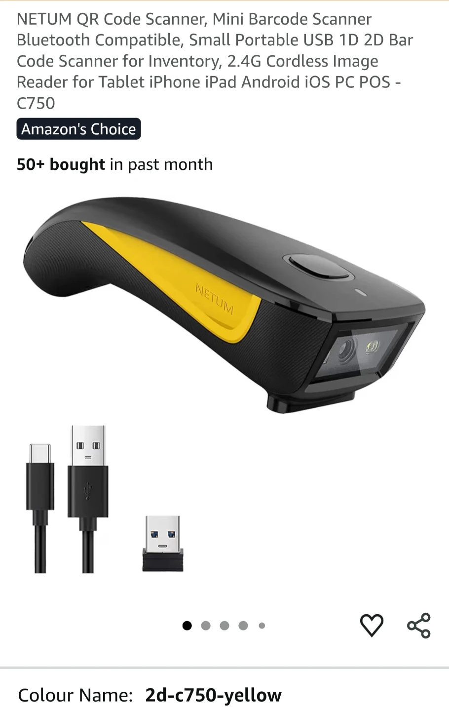 Netum C750 Wireless Barcode Scanner