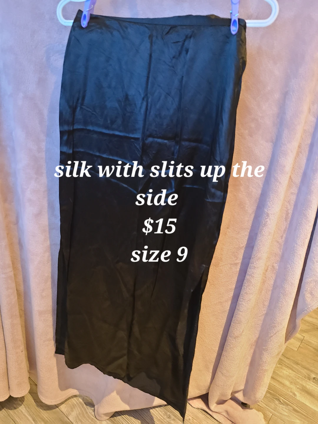 Black silk skirt size 9
