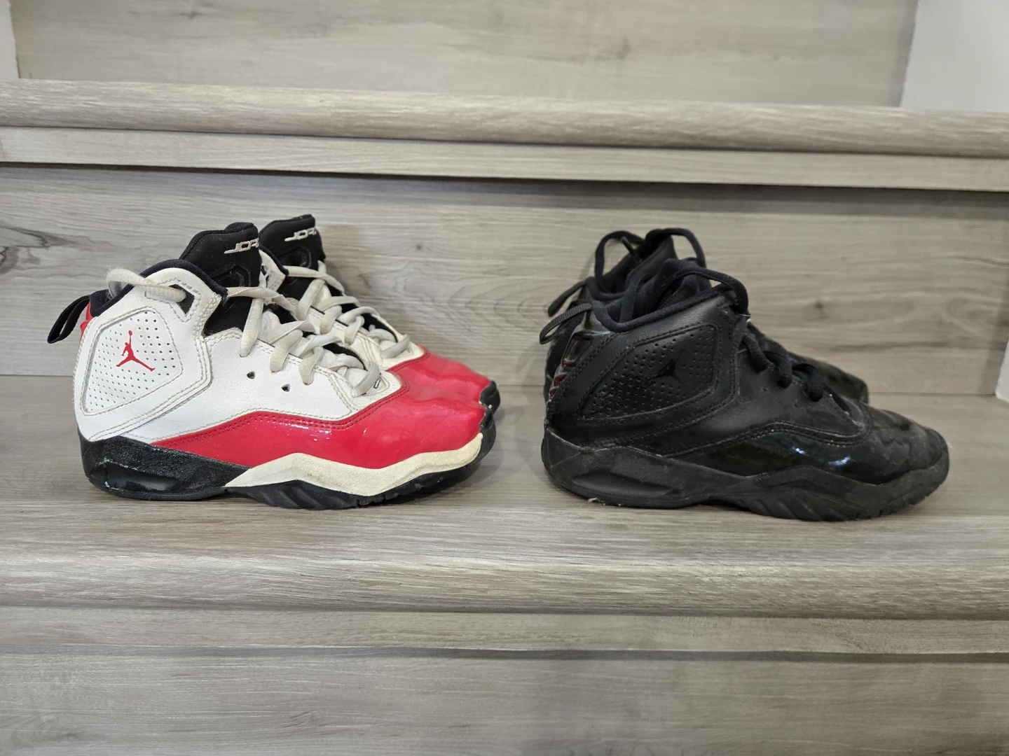 Two Pairs of Nike Jordan Kids Shoes Size 12C
