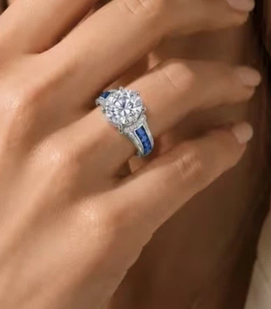 S925 Sterling Silver Moissanite Ring - photo 3