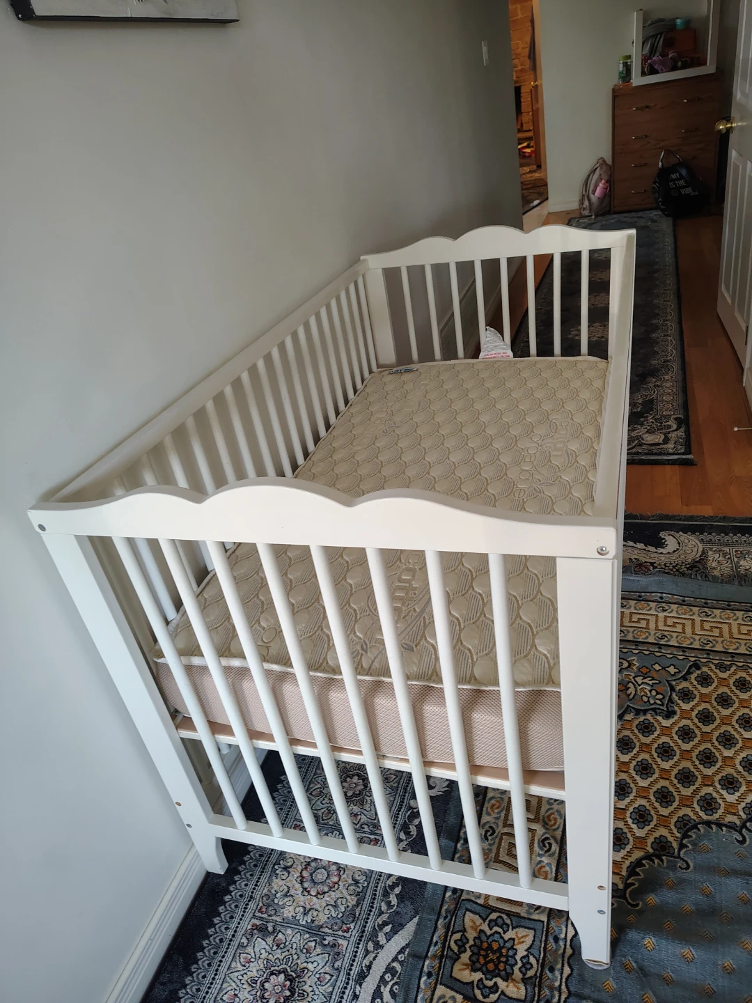 IKEA white baby crib