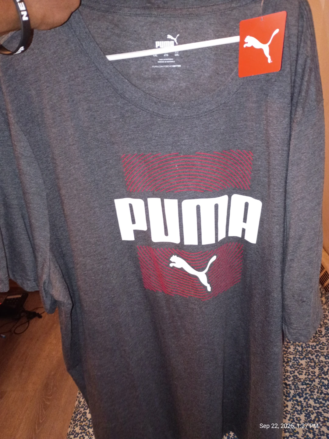 New Puma T-Shirt Gray 4XL