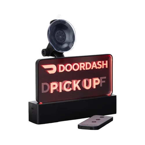 DoorDash Light-Up Pickup Sign