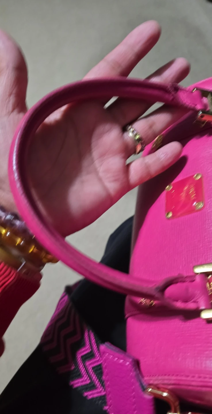 MCM Pink Mini Boston Bag