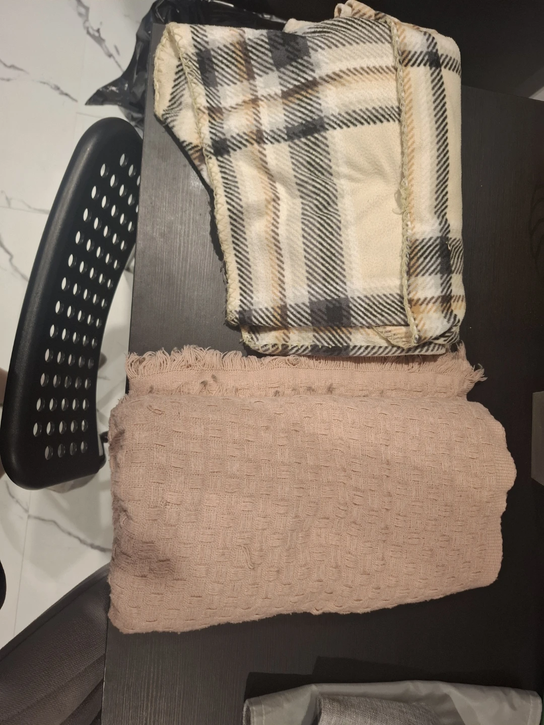 Two Assorted Throw Blankets