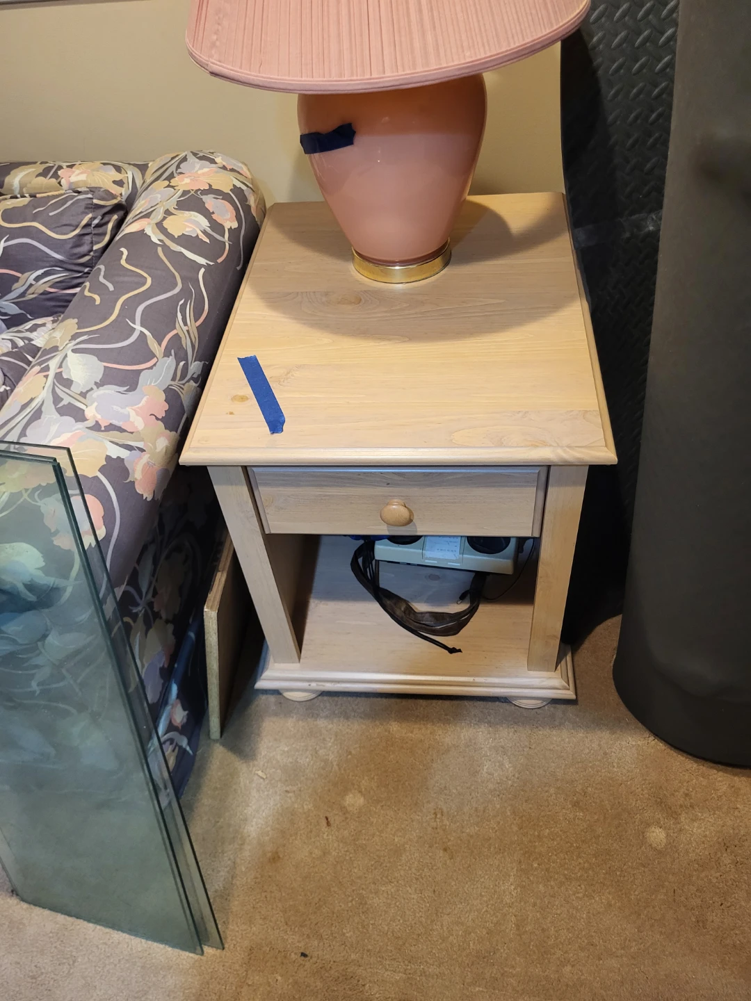 Light Pine Coffee Table and Two Side Tables with Storage - photo 3