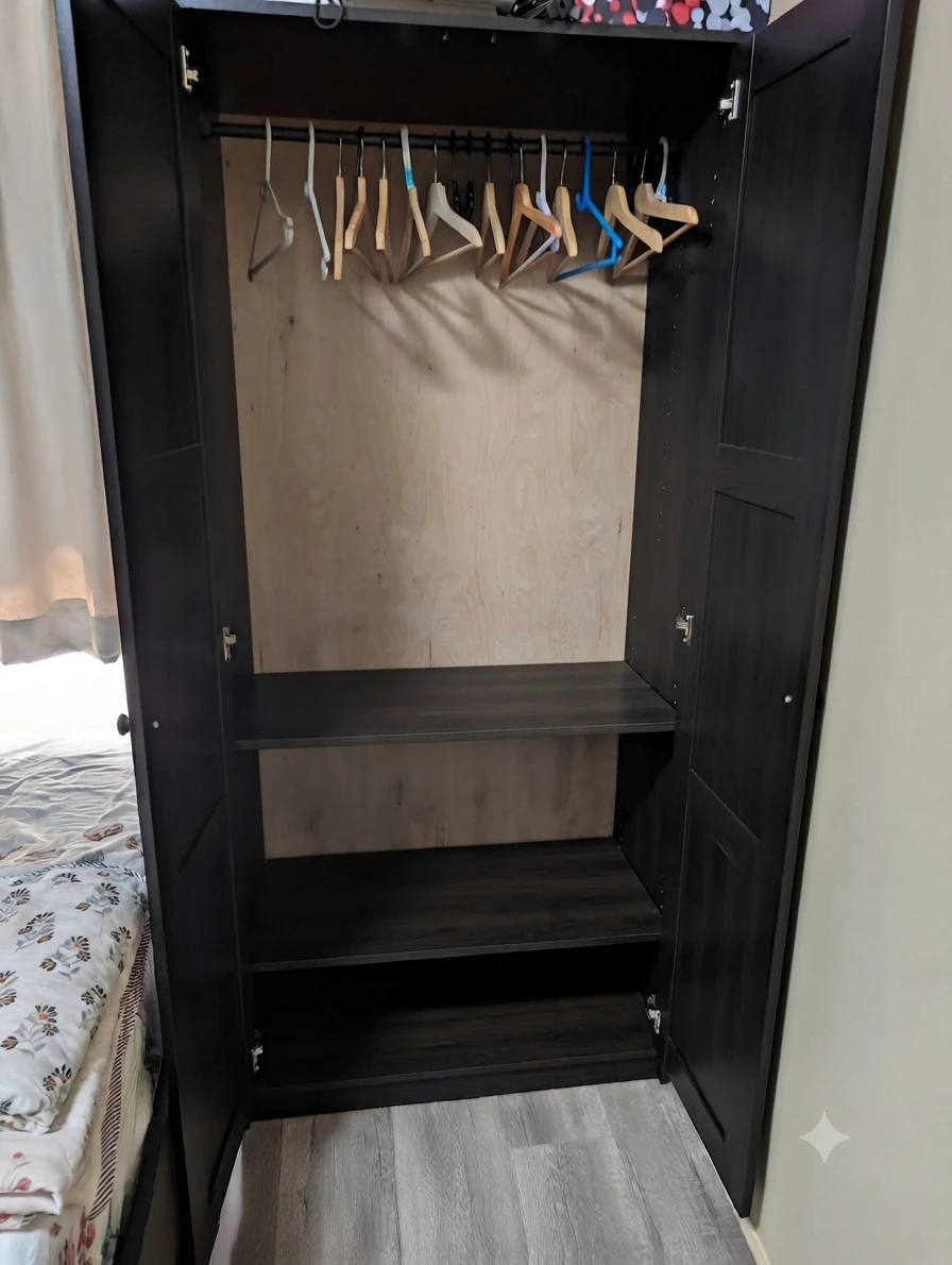 IKEA Vuku Wardrobe Black