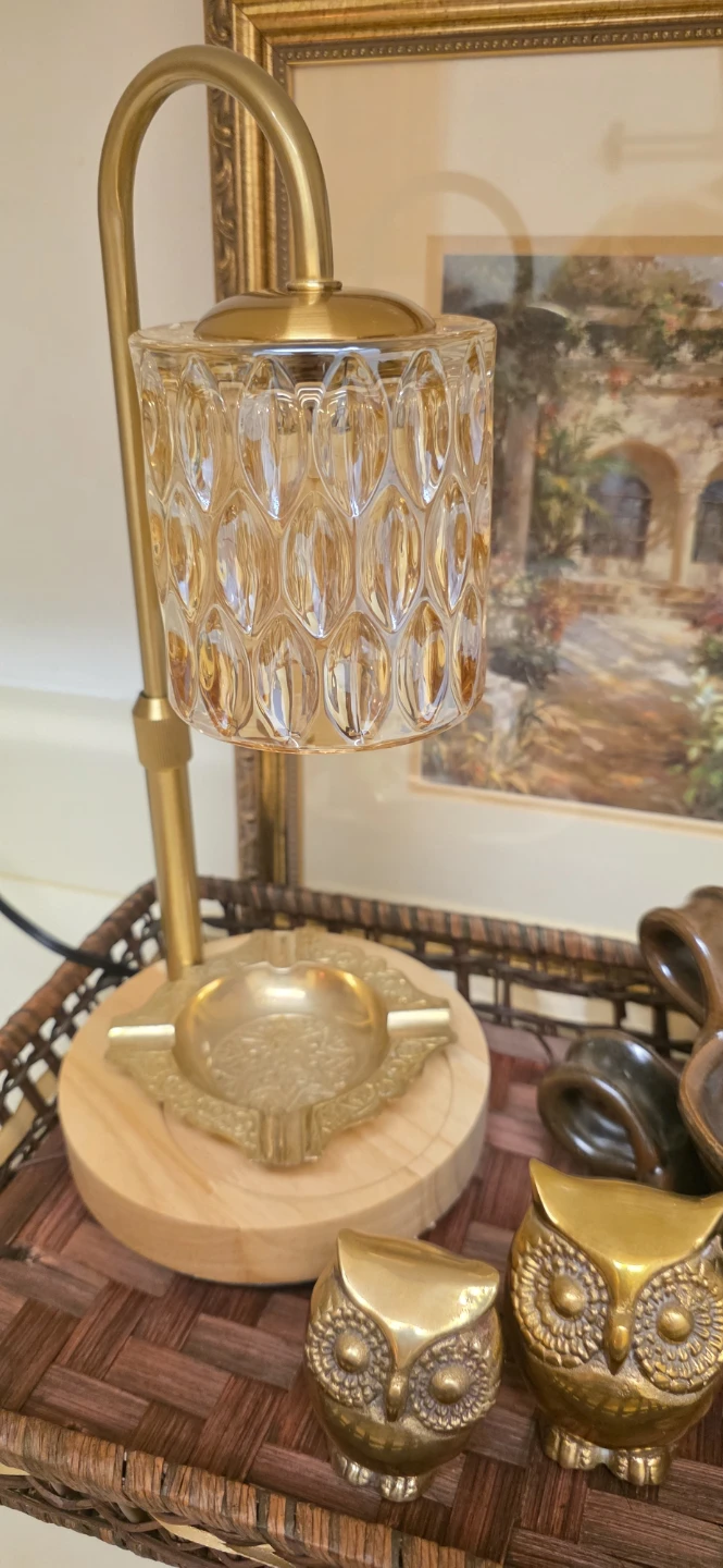 Vintage Decorative Tray with Lamp, Ashtray & Figurines - photo 2
