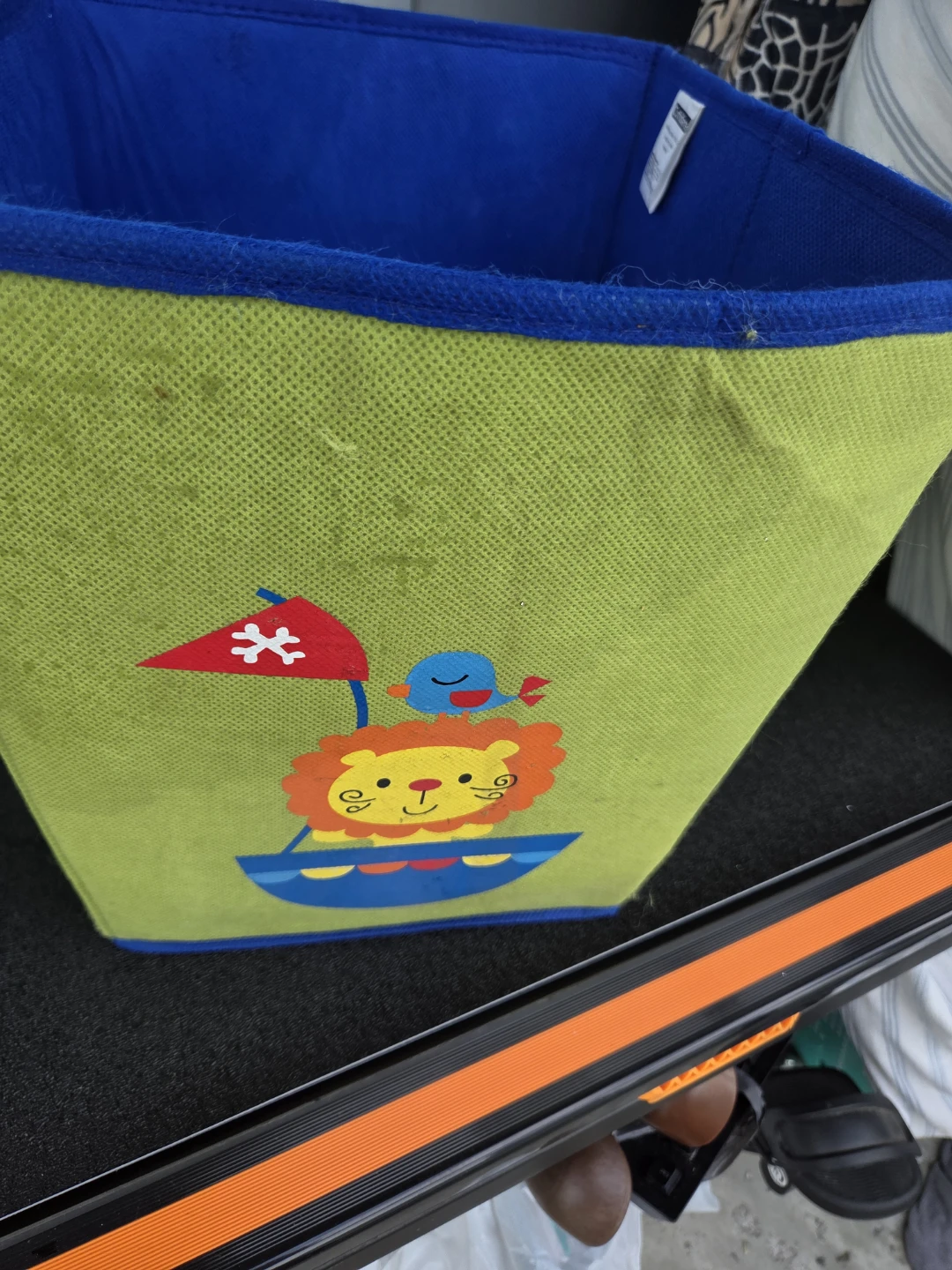 Cotidiana Fabric Storage Bin - Lion & Bird Design