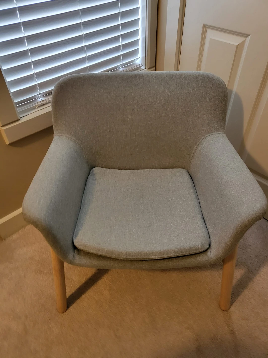 Modern Grey Fabric Accent Chair