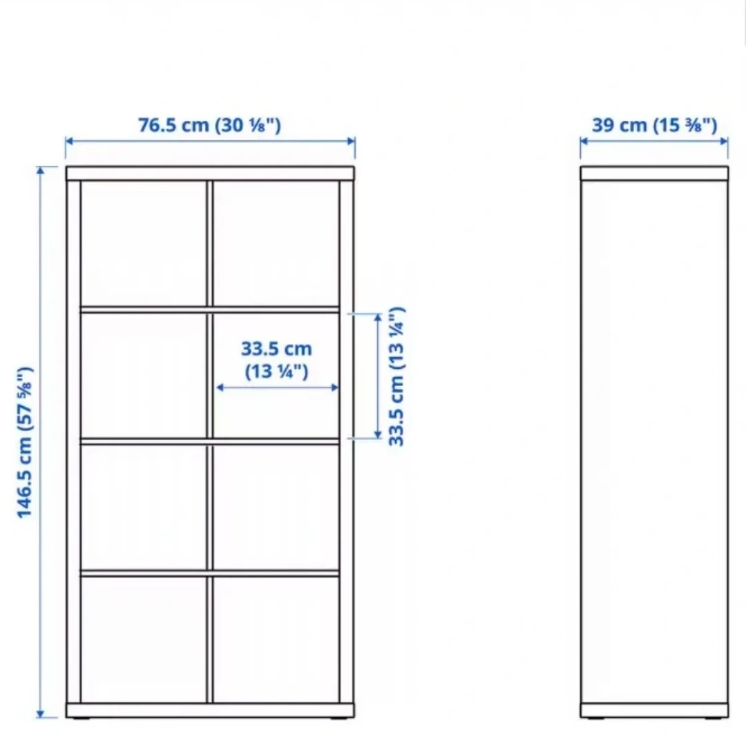 IKEA KALLAX Shelving Unit Black-Brown - photo 5