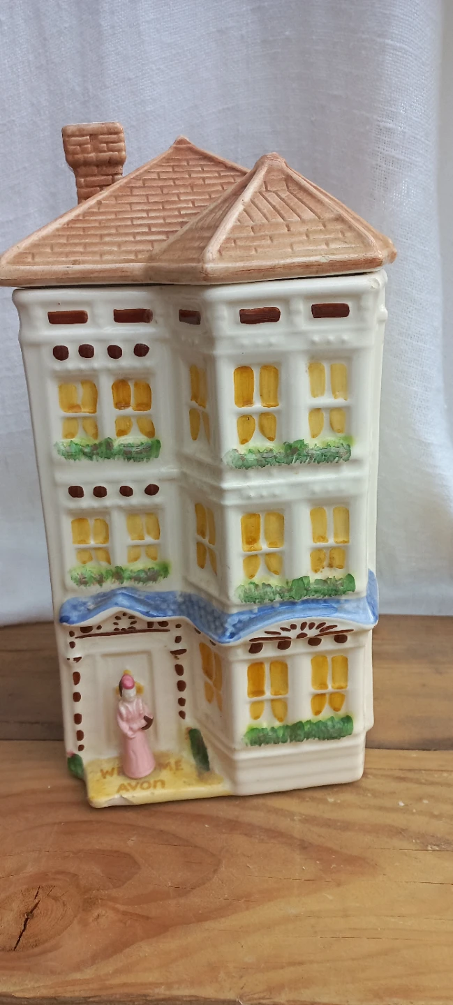 Vintage Avon Ceramic House Cookie Jar