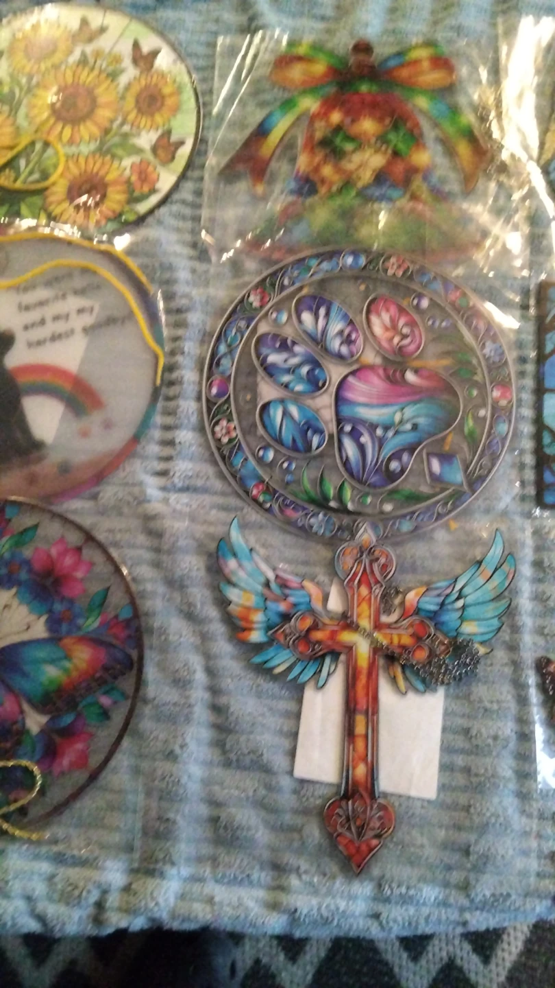 Assorted Stained Glass Style Decorative Suncatchers - photo 3
