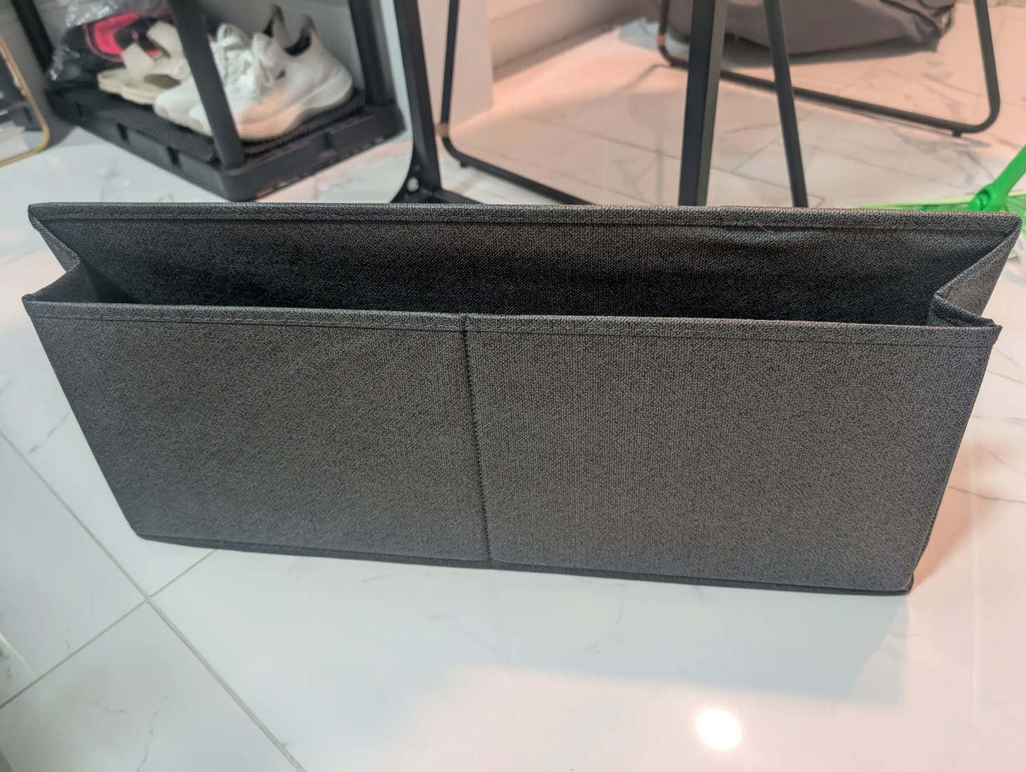 Dark Grey Fabric Storage Bin