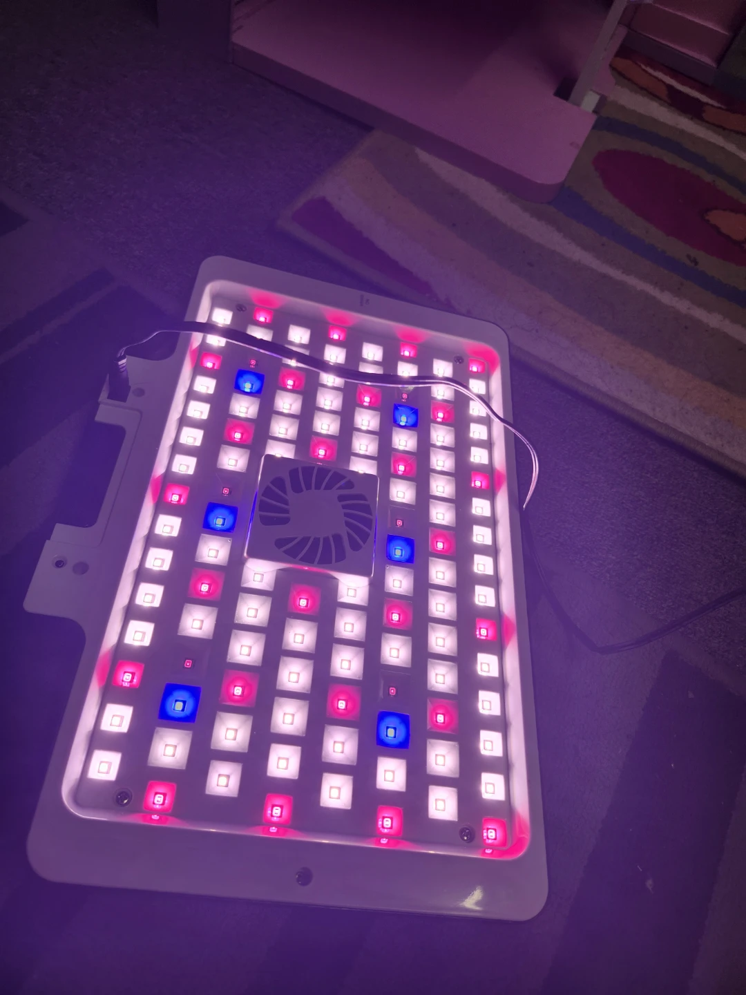 LED Grow Light Panel with built-in fan