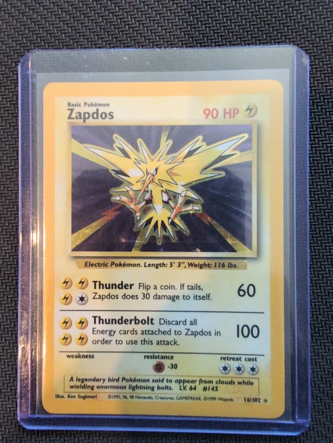 Zapdos Base Set Holo 16/102 - Pokemon - photo 5
