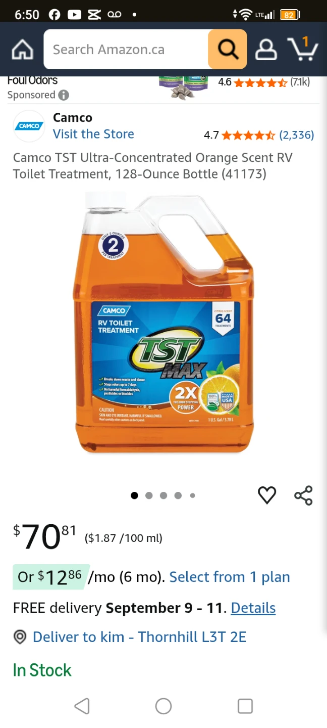 Camco TST Ultra-Concentrated Orange Scent