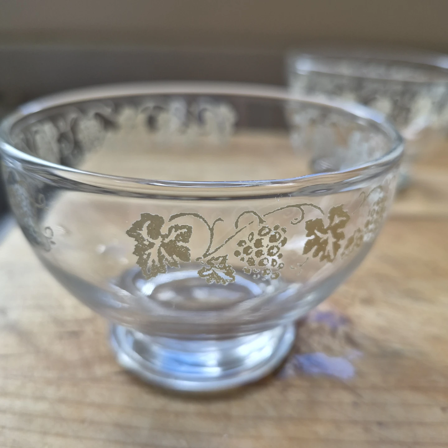 Set of 6 Vintage Glass Dessert Bowls